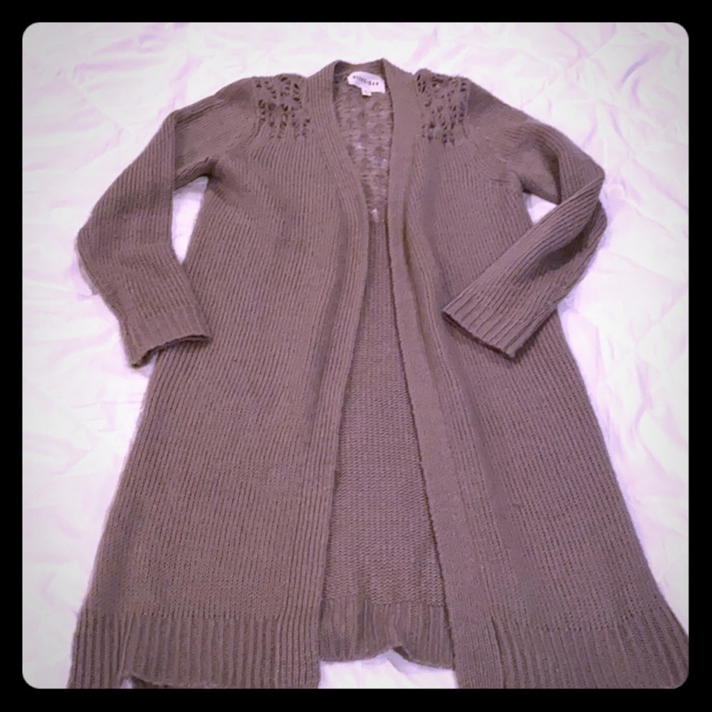 Acrylic Cardigan, hits mid thigh